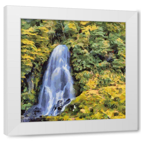 White Watterfall I White Modern Wood Framed Art Print by Medeiros, Celito