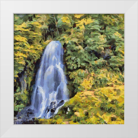 White Watterfall I White Modern Wood Framed Art Print by Medeiros, Celito