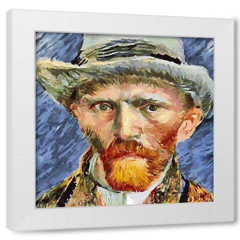 Van Gogh White Modern Wood Framed Art Print by Medeiros, Celito