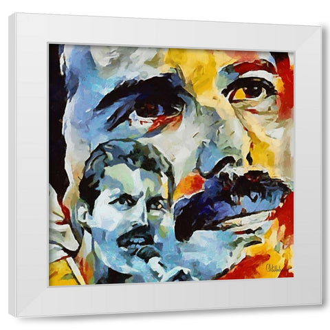 Freddie White Modern Wood Framed Art Print by Medeiros, Celito