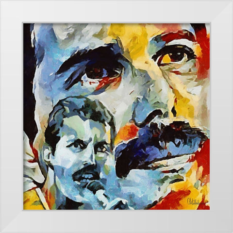 Freddie White Modern Wood Framed Art Print by Medeiros, Celito