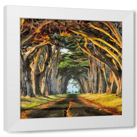 Alley Like a Fairy Tale White Modern Wood Framed Art Print by Medeiros, Celito