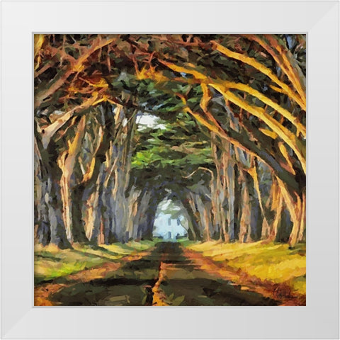 Alley Like a Fairy Tale White Modern Wood Framed Art Print by Medeiros, Celito