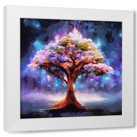 The Miracle Tree White Modern Wood Framed Art Print by Medeiros, Celito
