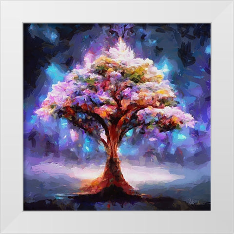 The Miracle Tree White Modern Wood Framed Art Print by Medeiros, Celito