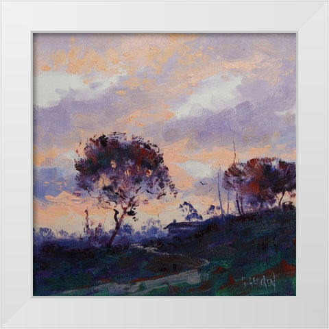 Evening Impression White Modern Wood Framed Art Print by Gercken, Graham