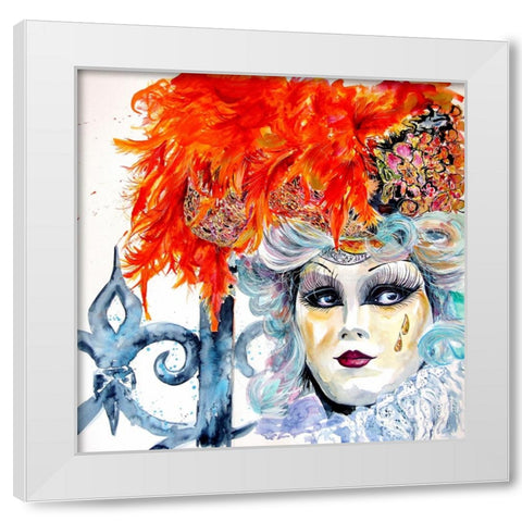 Carnival of Venice I White Modern Wood Framed Art Print by Kovacs, Anna Brigite