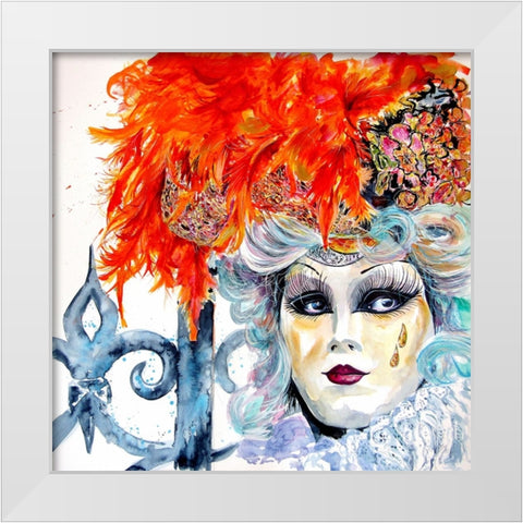 Carnival of Venice I White Modern Wood Framed Art Print by Kovacs, Anna Brigite