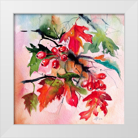 Hawthorn White Modern Wood Framed Art Print by Kovacs, Anna Brigite