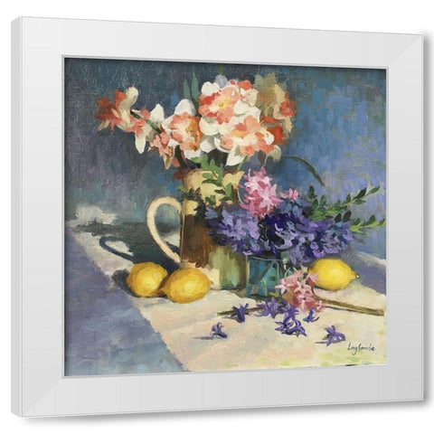 Spring Sun White Modern Wood Framed Art Print by Strube, Ling