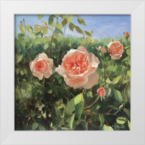 Garden Roses V White Modern Wood Framed Art Print by Strube, Ling