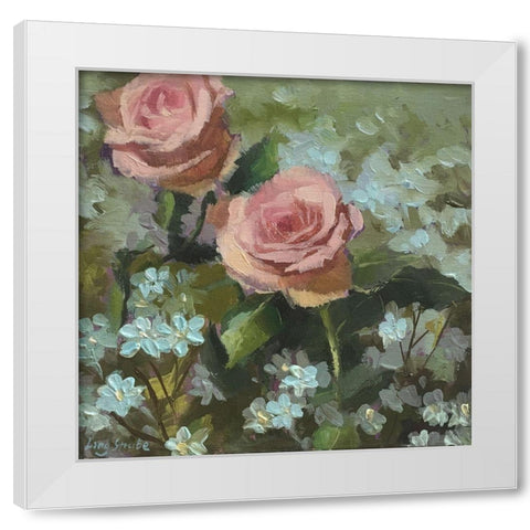 Greetings White Modern Wood Framed Art Print by Strube, Ling