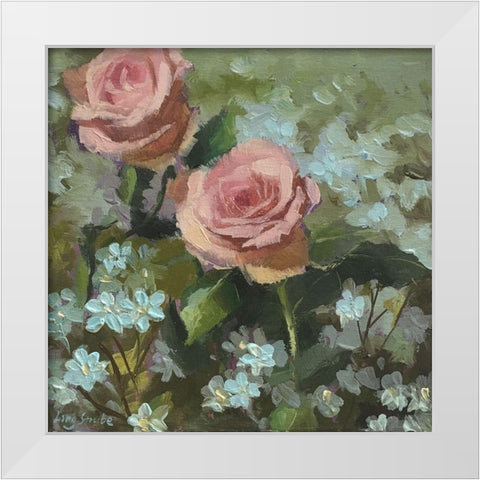 Greetings White Modern Wood Framed Art Print by Strube, Ling