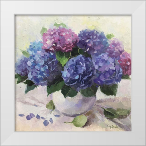 Forever Hydrangea White Modern Wood Framed Art Print by Strube, Ling