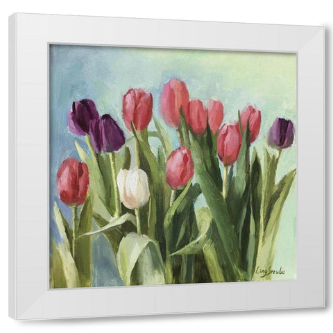 Tulips II White Modern Wood Framed Art Print by Strube, Ling