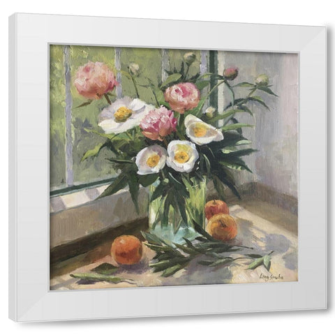 Spring Sunshine White Modern Wood Framed Art Print by Strube, Ling
