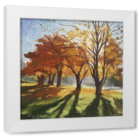 The Golden Light II White Modern Wood Framed Art Print by Strube, Ling