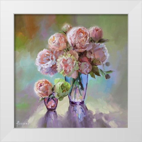 Spring Bouquet II White Modern Wood Framed Art Print by Rogozina, Svetlana