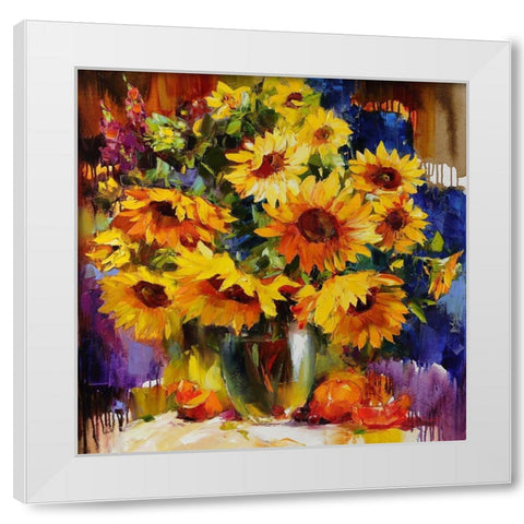 Vincent Evolution White Modern Wood Framed Art Print by Bond