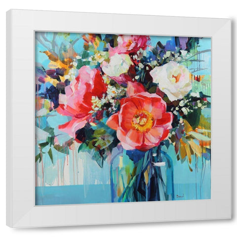 Belle Love White Modern Wood Framed Art Print by Bond