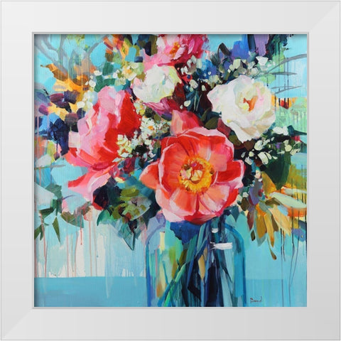 Belle Love White Modern Wood Framed Art Print by Bond