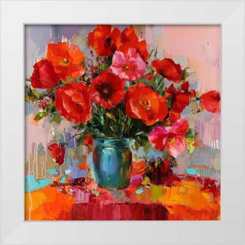 Butterflies in Love White Modern Wood Framed Art Print by Bond