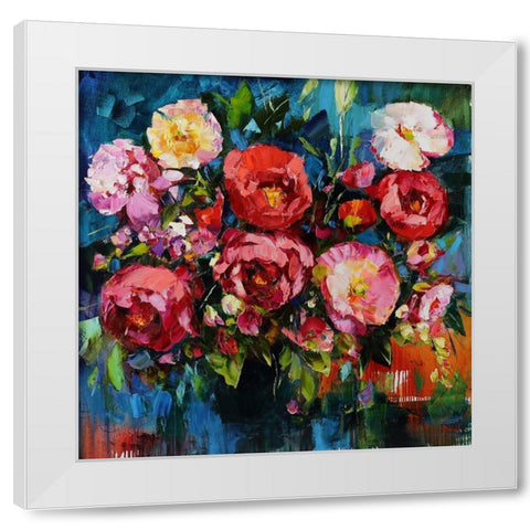 Pretty in Pink White Modern Wood Framed Art Print by Bond