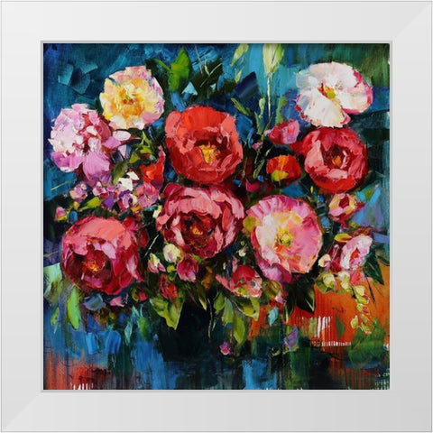 Pretty in Pink White Modern Wood Framed Art Print by Bond