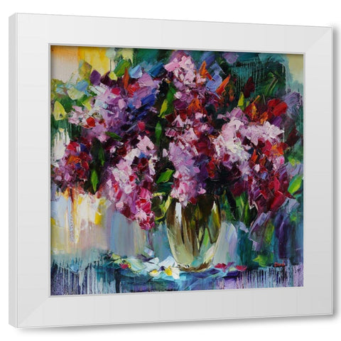 Bright Crystal White Modern Wood Framed Art Print by Bond