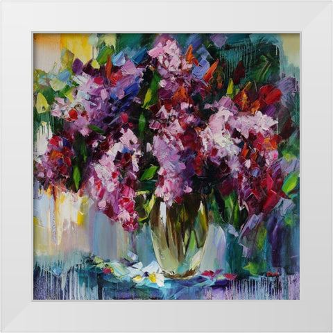 Bright Crystal White Modern Wood Framed Art Print by Bond