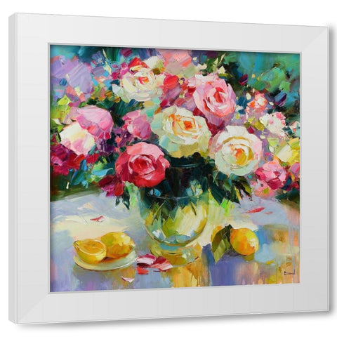 Sunny Fresh White Modern Wood Framed Art Print by Bond