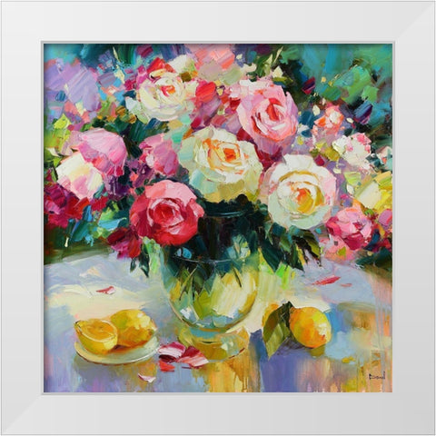 Sunny Fresh White Modern Wood Framed Art Print by Bond