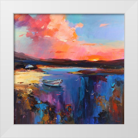 Earthly Delights White Modern Wood Framed Art Print by Bond