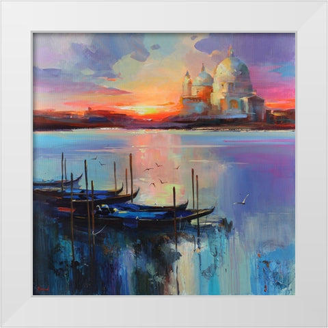 Fresh Mood White Modern Wood Framed Art Print by Bond