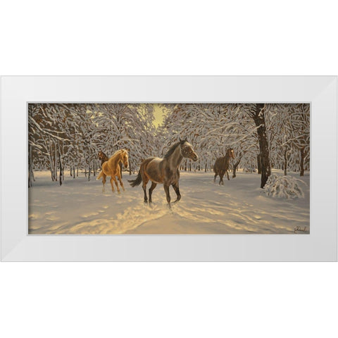 In the Winter White Modern Wood Framed Art Print by Adamov, Alexey