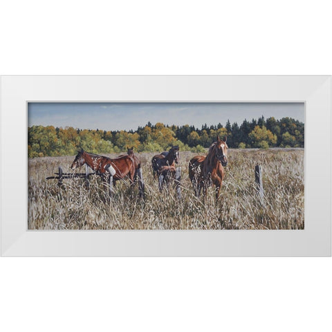 Free Run White Modern Wood Framed Art Print by Adamov, Alexey