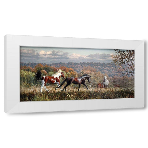 Freedom White Modern Wood Framed Art Print by Adamov, Alexey