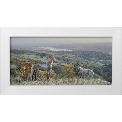 Spaces White Modern Wood Framed Art Print by Adamov, Alexey