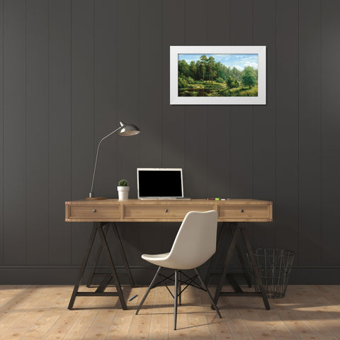 Russian Landscapes I White Modern Wood Framed Art Print by Priscepa, Igor