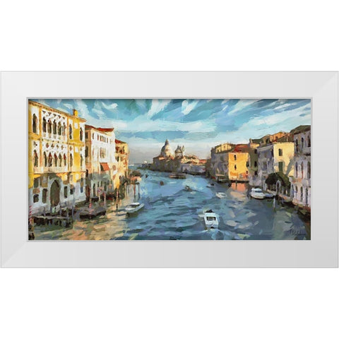 I Like Italy so much III White Modern Wood Framed Art Print by Medeiros, Celito