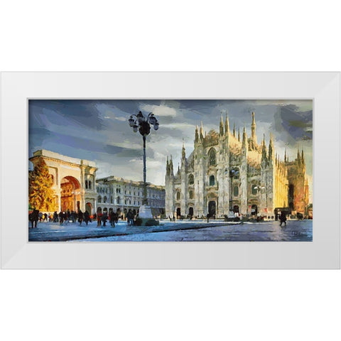I Like Italy so much VIII White Modern Wood Framed Art Print by Medeiros, Celito