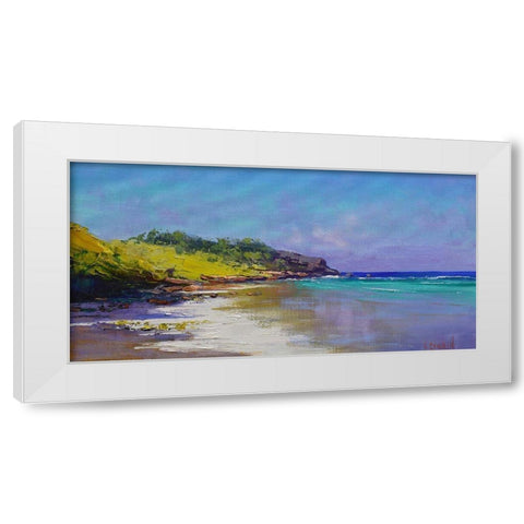 Beach Colours White Modern Wood Framed Art Print by Gercken, Graham