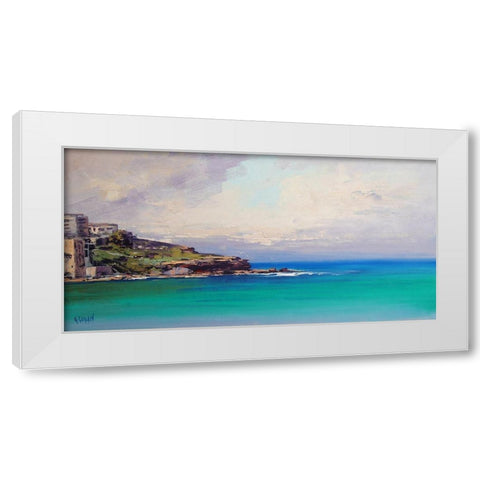 Bondi Beach Australia White Modern Wood Framed Art Print by Gercken, Graham