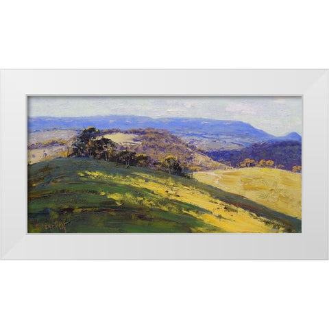 Kanimba Valley White Modern Wood Framed Art Print by Gercken, Graham