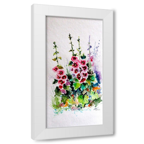 Mallow White Modern Wood Framed Art Print by Kovacs, Anna Brigite