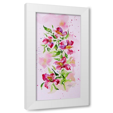 Tropical Floral II White Modern Wood Framed Art Print by Kovacs, Anna Brigite