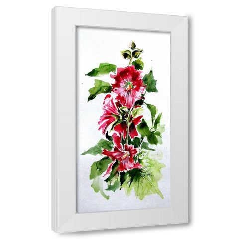 Mallow II White Modern Wood Framed Art Print by Kovacs, Anna Brigite