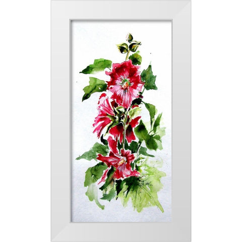 Mallow II White Modern Wood Framed Art Print by Kovacs, Anna Brigite