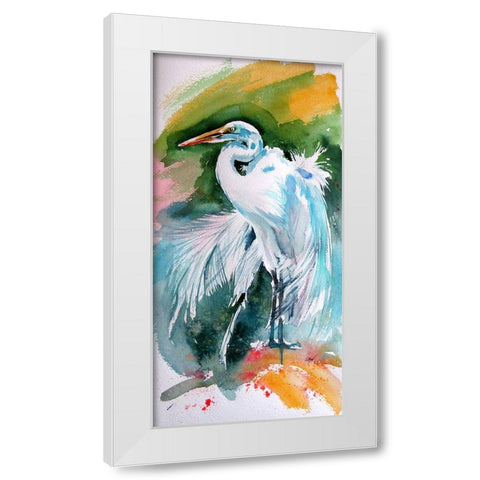 White Bird White Modern Wood Framed Art Print by Kovacs, Anna Brigite