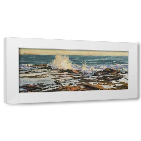 Evening Glory White Modern Wood Framed Art Print by Strube, Ling
